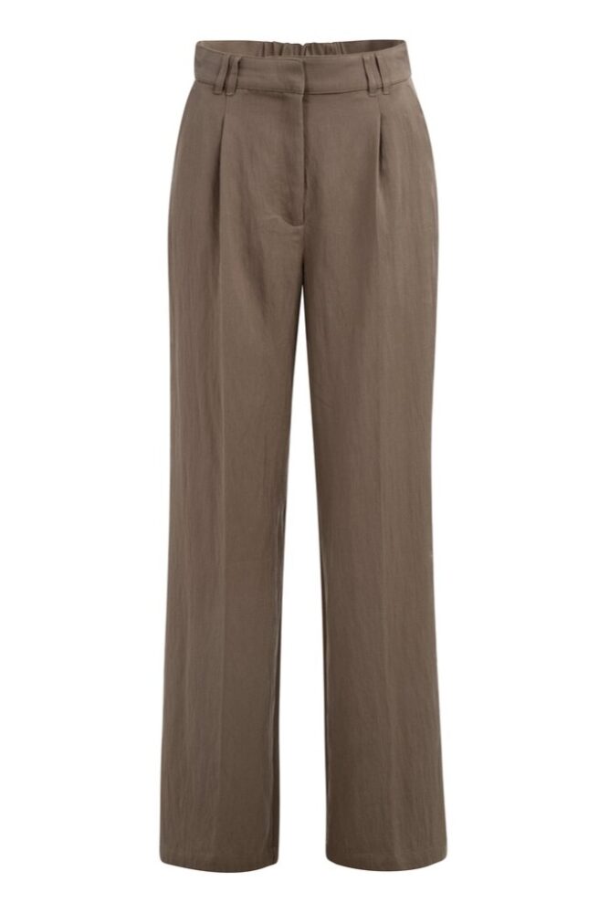 YAYA - Nohavice s elastickým pásom - washed brown