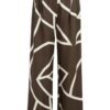 YAYA - Nohavice voľné so vzorom - chocolate martini brown dessin