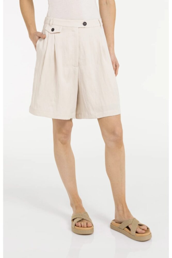YAYA - Nohavice krátke - bermudy s elastickým pásom - cloud creme white