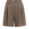 YAYA - Nohavice krátke - bermudy s elastickým pásom - washed brown