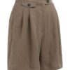 YAYA - Nohavice krátke - bermudy s elastickým pásom - washed brown