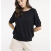 YAYA - Jerseyové šortky s cargo vreckami a elastickým pásom - cloud creme white