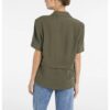 YAYA - Sako s krátkymi rukávmi a odnímateľným lemom na zips - army green