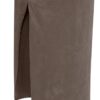 YAYA - Šaty s krčenou textúrou a výstrihom do V - washed brown