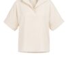 YAYA - Top s krátkymi rukávmi a golierom typu polo - cloud creme white