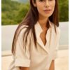 YAYA - Top s krátkymi rukávmi a golierom typu polo - cloud creme white