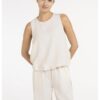 YAYA - Top balónový bez rukávov - cloud creme white