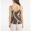 YAYA - Top na ramienka so vzorom - chocolate martini brown dessin