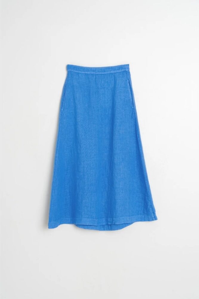 indi cold - Sukňa ľanová dlhá Azul Britanico - azul britanico