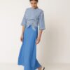 indi cold - Sukňa ľanová dlhá Azul Britanico - azul britanico