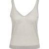 YAYA - Top z úpletu so spodnou vrstvou - light grey melange