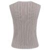 YAYA - Pletená vesta s výstrihom do V - alabaster gray dessin