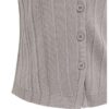YAYA - Pletená vesta s výstrihom do V - alabaster gray dessin