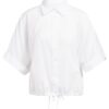 YAYA - Blúzka so širokými rukávmi a pletenými detailmi - pure white