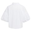 YAYA - Blúzka s objemnými balónovými rukávmi - pure white