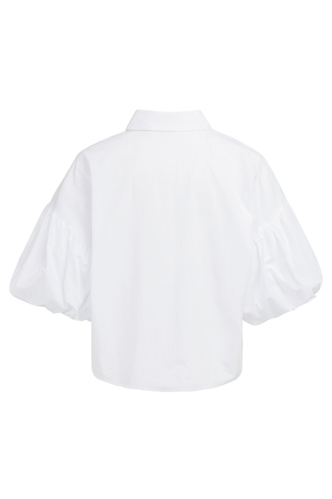 YAYA - Blúzka s objemnými balónovými rukávmi - pure white
