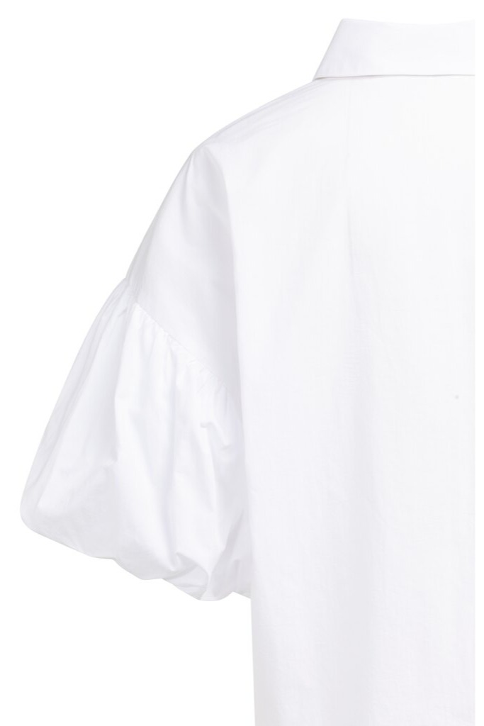 YAYA - Blúzka s objemnými balónovými rukávmi - pure white