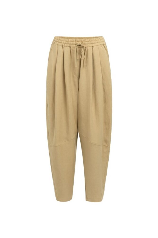 YAYA - Tkané nohavice s elastickým pásom - safari brown