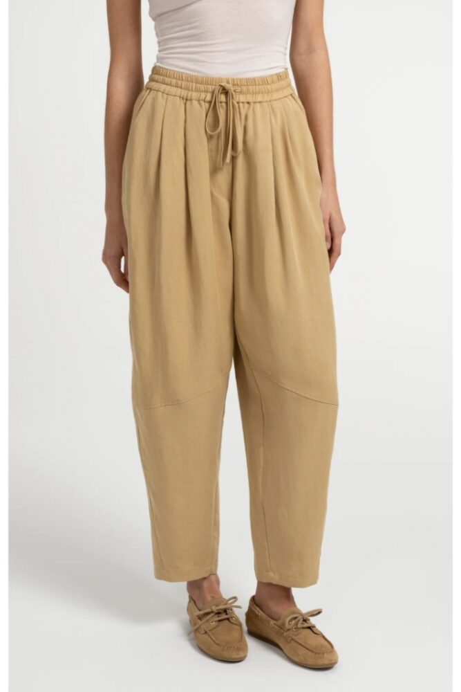 YAYA - Tkané nohavice s elastickým pásom - safari brown