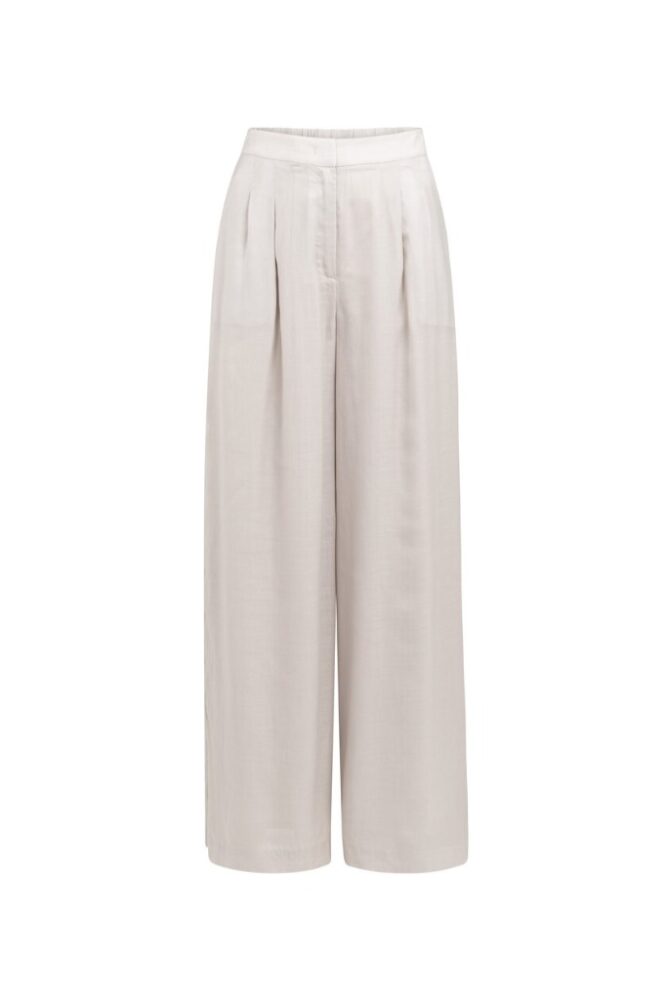 YAYA - Nohavice so širokými nohavicami - alabaster grey