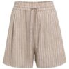 YAYA - Pruhované šortky s elastickým pásom - safari brown dessin