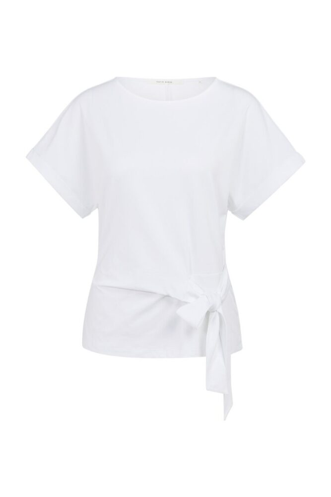 YAYA - Top s ozdobným viazaním - pure white