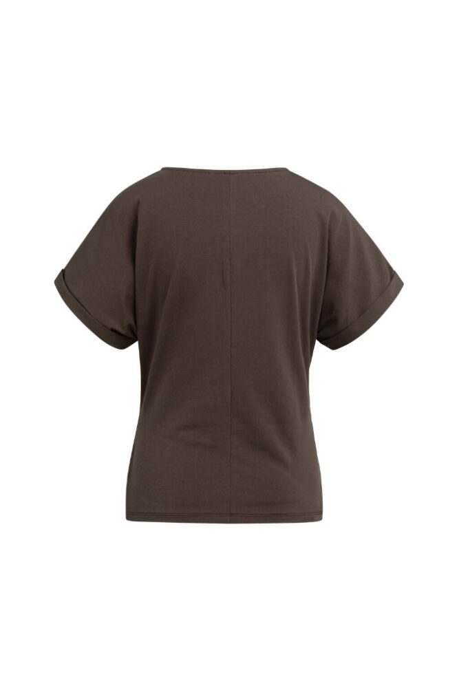 YAYA - Top s ozdobným viazaním - aubergine purple