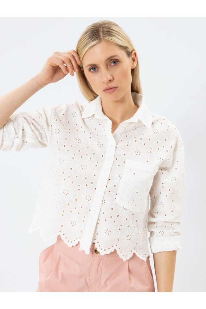Herrlicher - Košeľa madeirová - off white