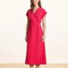 La Fée Maraboutée - Dlhé zavinovacie šaty Fresa Fuchsia - fushia