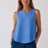 indi cold - Top ľanový bez rukávov - azul britanico