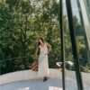 indi cold - Midi sukňa s výšivkou Schiffli White - blanco
