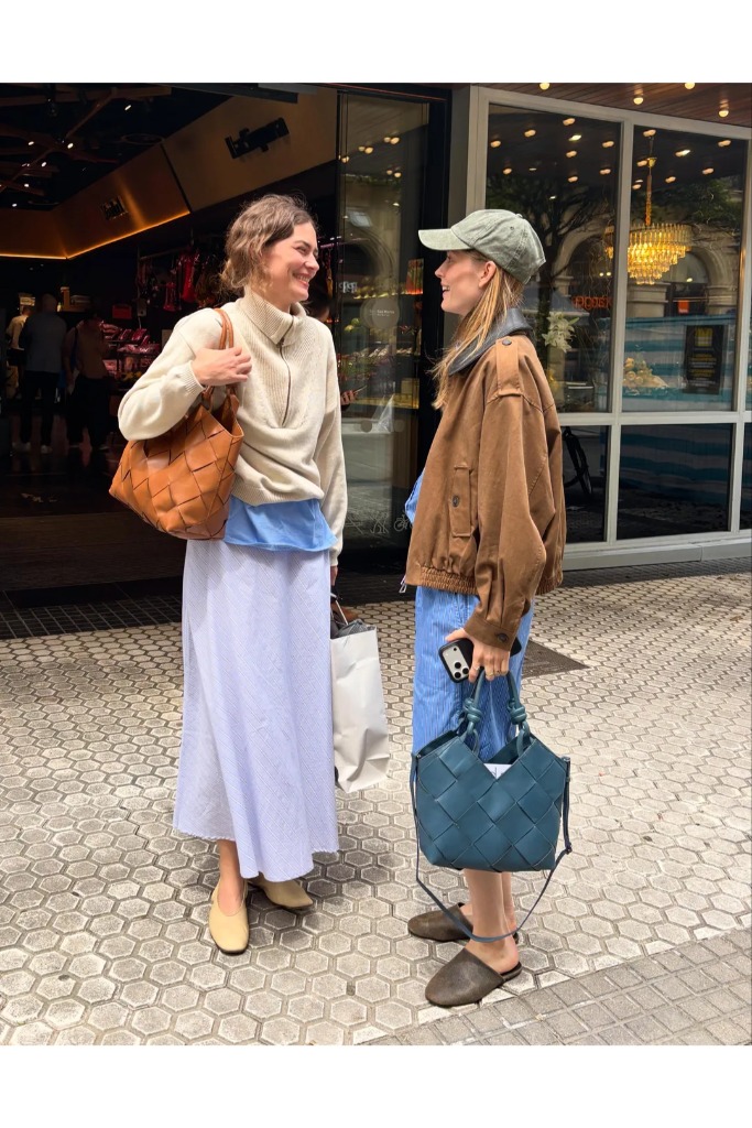 indi cold - Pruhovaná popelínová sukňa z bavlny - azul anil