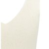 YAYA - Rebrovaný pletený top s výstrihom do V a ozdobnými detailmi na ramenách - beige