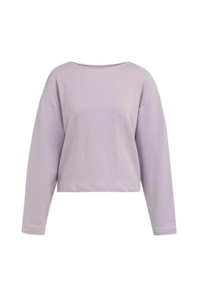 YAYA - Mikina s výstrihom do V na chrbte a efektným prekrížením - iris purple