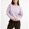 YAYA - Mikina s výstrihom do V na chrbte a efektným prekrížením - iris purple