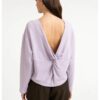 YAYA - Mikina s výstrihom do V na chrbte a efektným prekrížením - iris purple