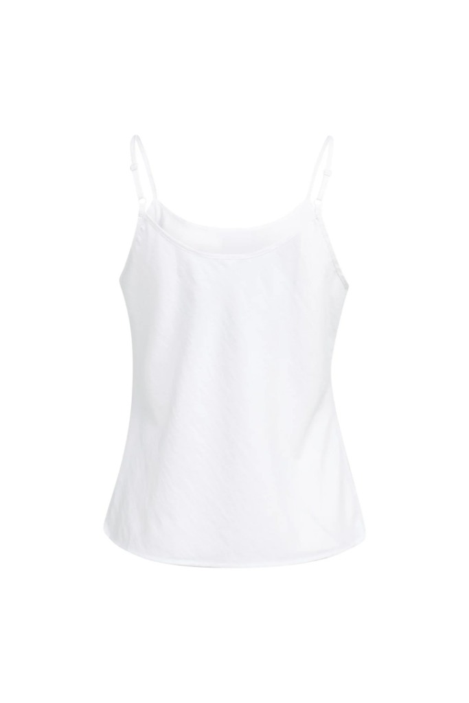 YAYA - Blúzka s viazaním v páse a topom na ramienka - pure white