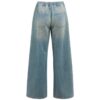 YAYA - Džínsové nohavice so širokými nohavicami a šnúrkou v páse - mid blue denim
