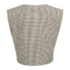 YAYA - Károvaná vesta s výraznými ramenami - beige dessin