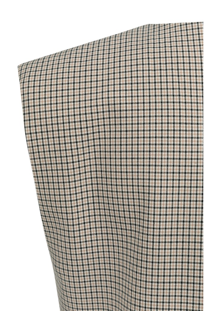 YAYA - Károvaná vesta s výraznými ramenami - beige dessin