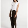 YAYA - Dvojvrstvový top bez rukávov so šatkou - slate black brown dessin
