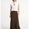 YAYA - Dvojvrstvový top bez rukávov so šatkou - slate black brown dessin